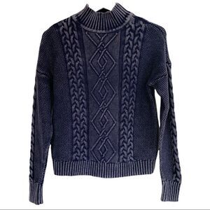 NWT House of Harlow 1960 Thick Knit Mock Neck Sweater